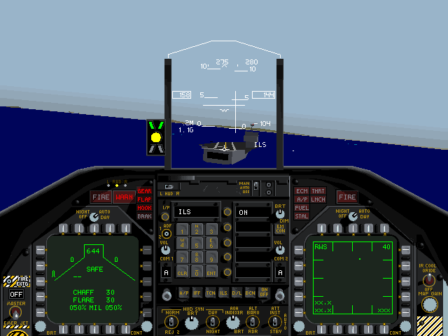 F/A-18 Hornet (Macintosh) screenshot: Carrier Approach