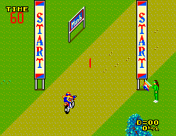Enduro Racer (SEGA Master System) screenshot: Start race 1