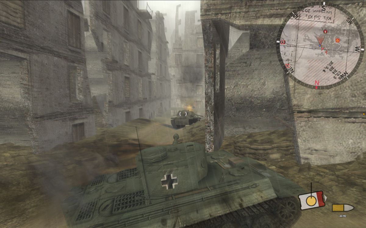 First Battalion (Windows) screenshot: Enemy vehicles are smart and they don't loose an opportunity to surprise you.