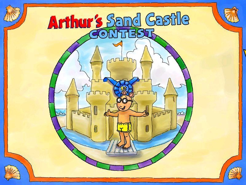 Arthur's Sand Castle Contest (Windows) screenshot: He imagines the castle he will build and the ribbon he will surely win!