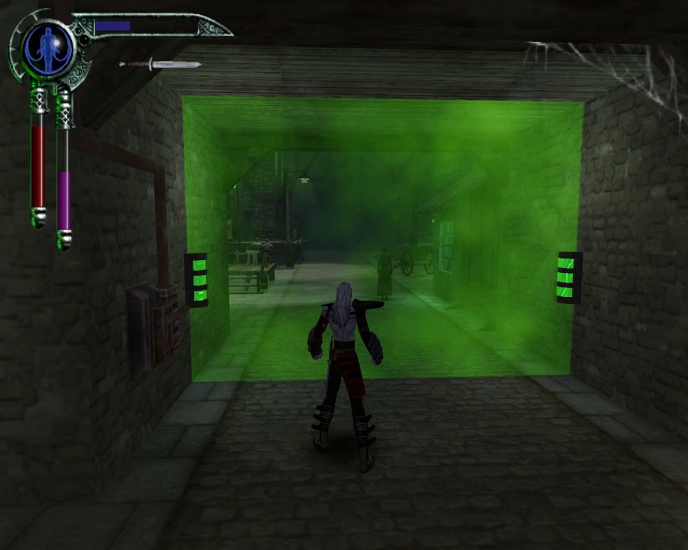 The Legacy of Kain Series: Blood Omen 2 (Windows) screenshot: Magical barriers prevent vampires from reaching sensitive areas.