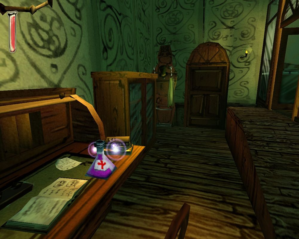 Jekyll & Hyde (Windows) screenshot: You can go into first-person view to see around.