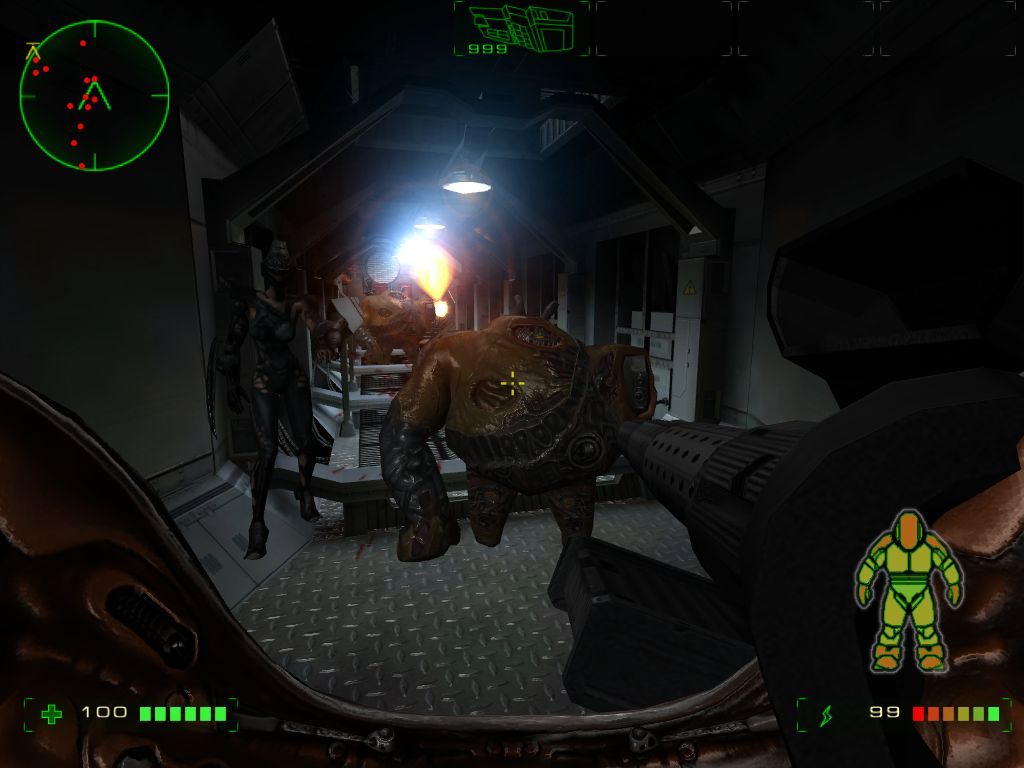 Operation: Matriarchy (Windows) screenshot: Rotund mutant attack!