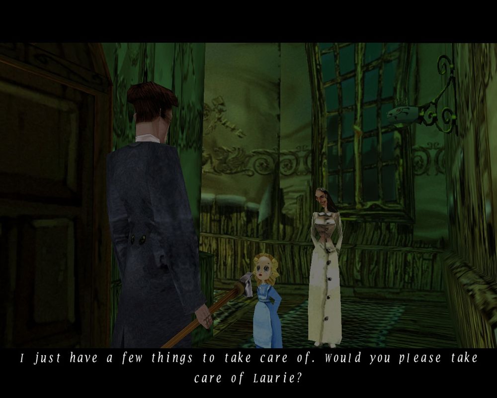 Jekyll & Hyde (Windows) screenshot: Start of the game. The nurse will take care of your daughter.