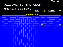 SEGA Master System (included games) (SEGA Master System) screenshot: Snail Game Time Up