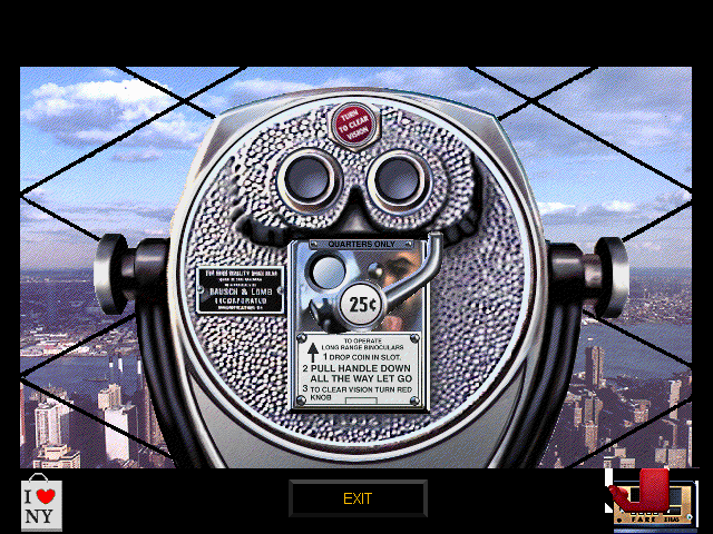 Hell Cab (Windows 3.x) screenshot: Long range binoculars