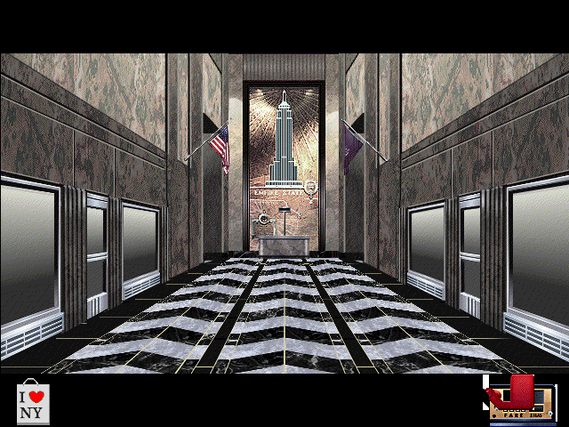 Hell Cab (Windows 3.x) screenshot: Empire state building lobby
