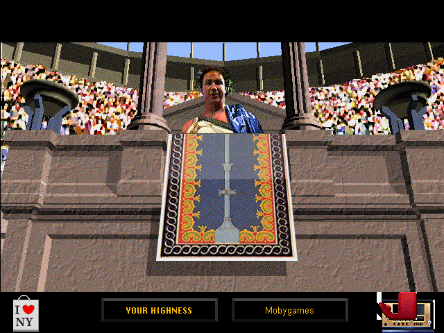 Hell Cab (Windows 16-bit) screenshot: Talking to Nero