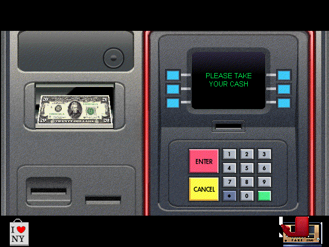 Hell Cab (Windows 3.x) screenshot: ATM machine