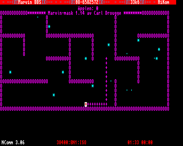 Marvin-mask (Amiga) screenshot: A rather more involved labyrinth