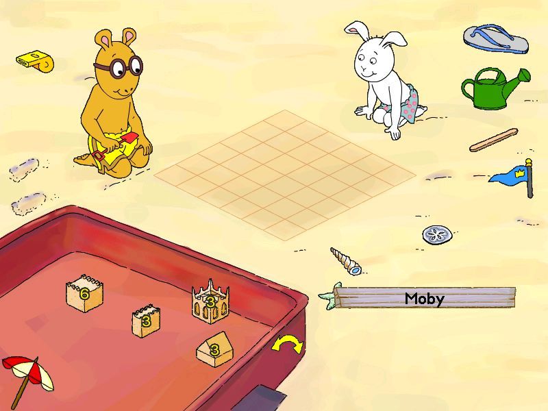 Screenshot of Arthur's Sand Castle Contest (Windows, 2003) MobyGames