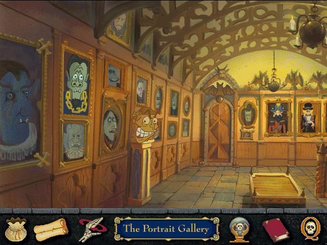Dracula's Secret (Windows 16-bit) screenshot: Portrait gallery left side