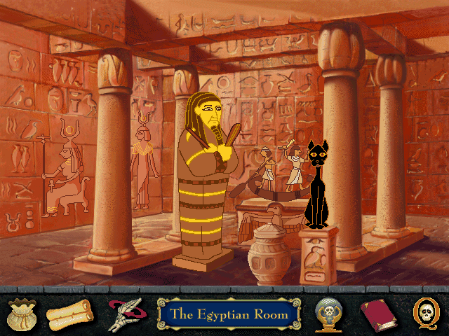 Dracula's Secret (Windows 16-bit) screenshot: The egyptian room