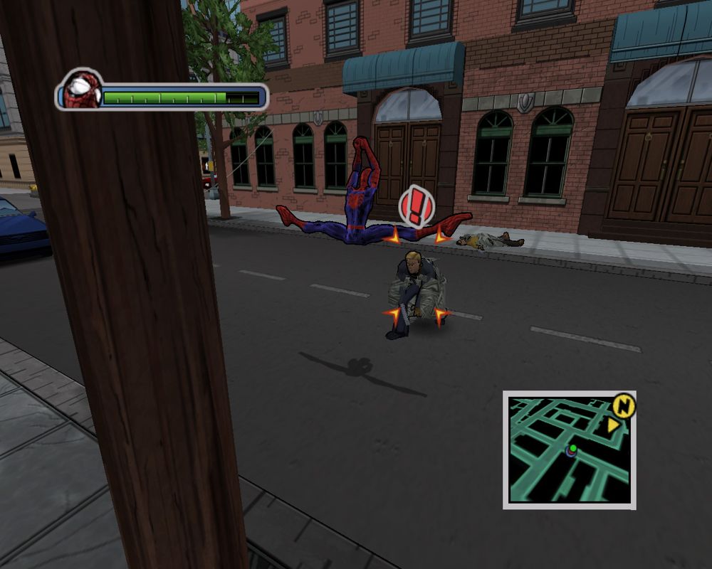 Ultimate Spider-Man (Windows) screenshot: Doing a Van Damme!