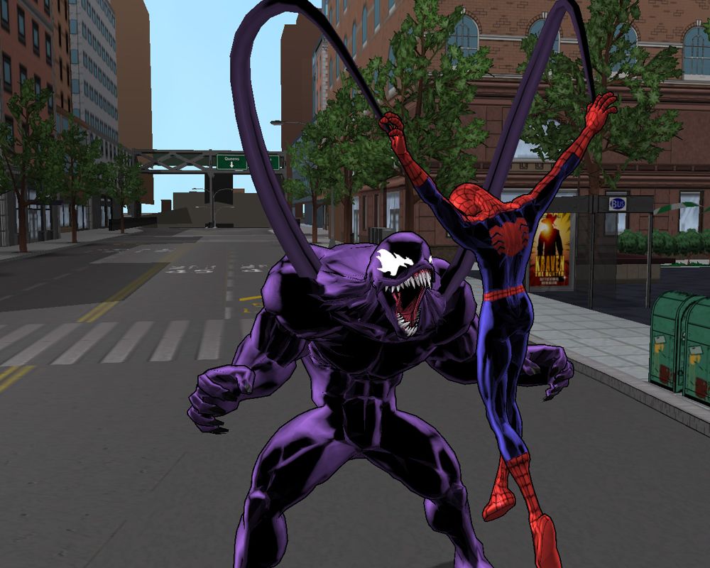 Ultimate Spider-Man (Windows) screenshot: Spidey is grabbed