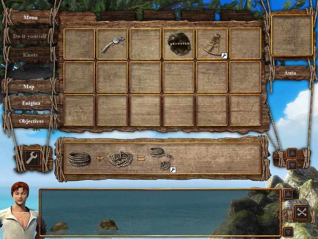 Destination: Treasure Island (Windows) screenshot: Inventory allows you to combine and take apart many items.