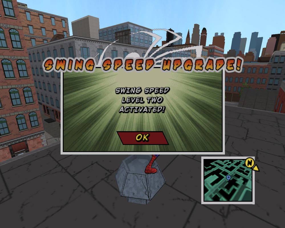 Ultimate Spider-Man (Windows) screenshot: Completing challenges upgrades Spidey's abilities