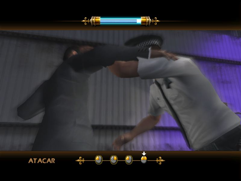 The Da Vinci Code (Windows) screenshot: Fighting is just a sequence of keys.