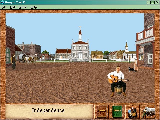 Oregon Trail II (Windows) screenshot: City independence