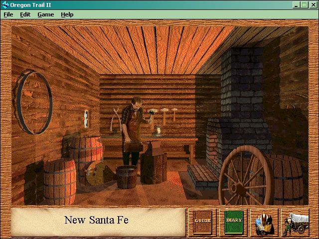 Oregon Trail II (Windows) screenshot: Blacksmith