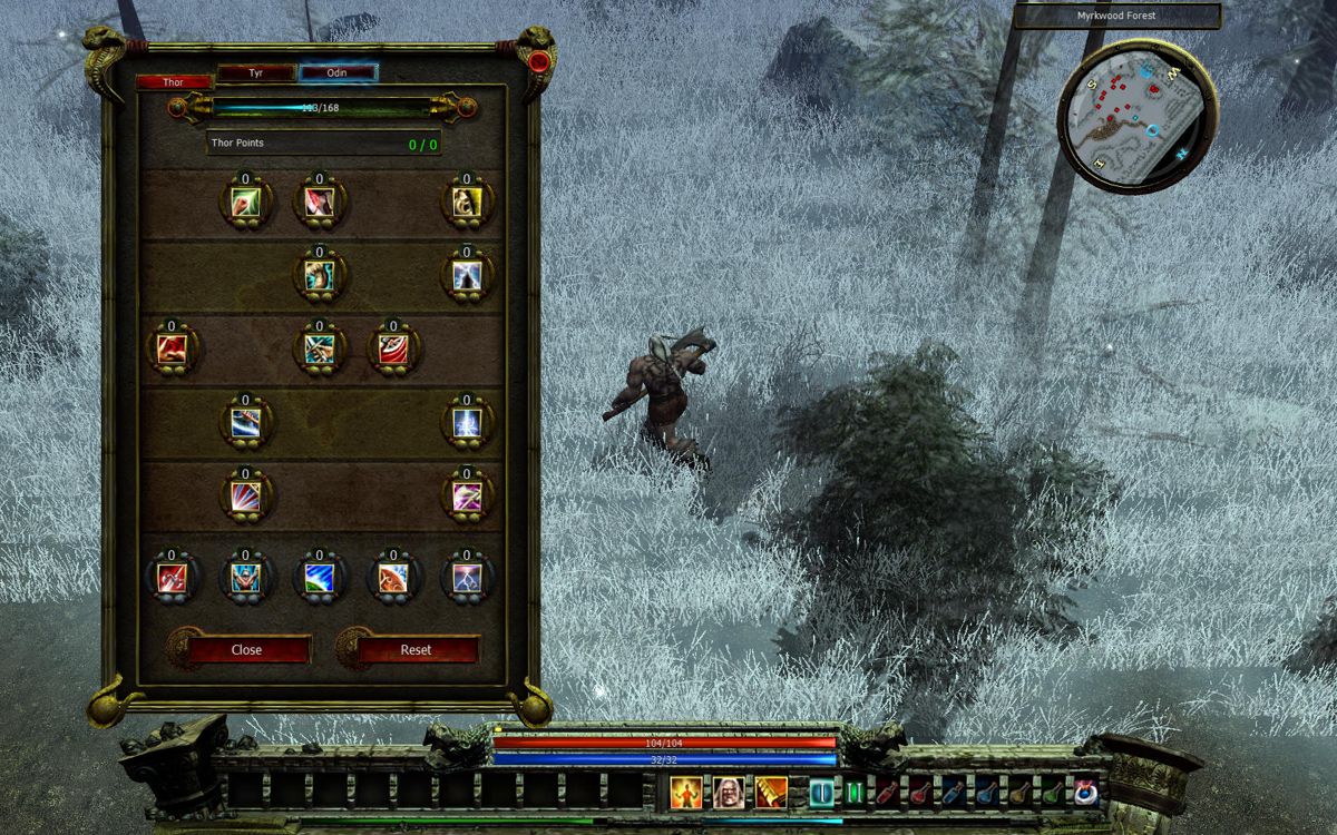 Loki: Heroes of Mythology (Windows) screenshot: Skills tree.