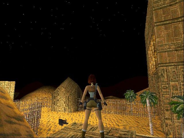 Tomb Raider: Gold (DOS) screenshot: Outdoors