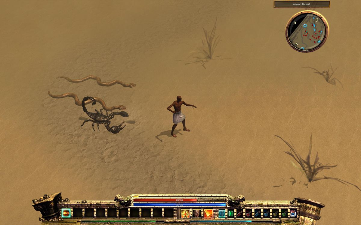 Loki: Heroes of Mythology (Windows) screenshot: Lost in the desert.