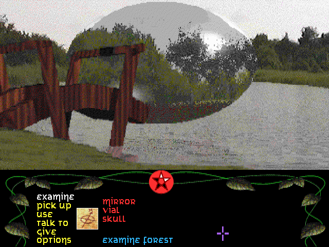 Detritus: The Daemons Quest (DOS) screenshot: Forest inside a bubble