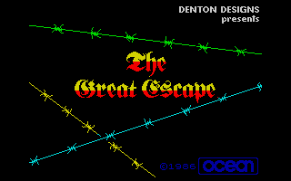 The Great Escape (ZX Spectrum) screenshot: Title screen.