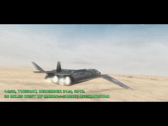 JetFighter 2015 (Windows) screenshot: our plane in the starting intro