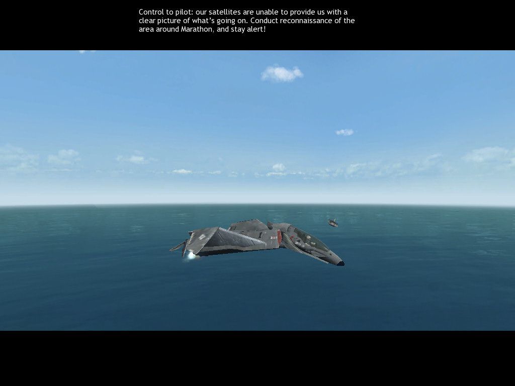 JetFighter 2015 (Windows) screenshot: intro of the first mission