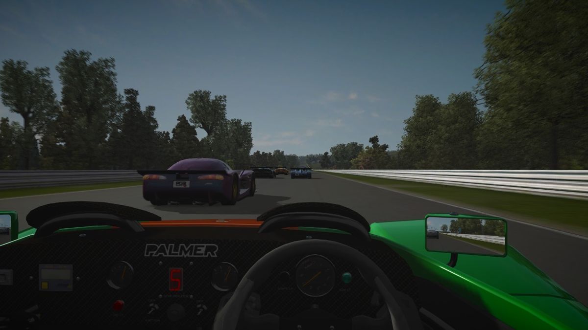 Project Gotham Racing 3 (Xbox 360) screenshot: Behind the steering wheel of a Palmer JP1
