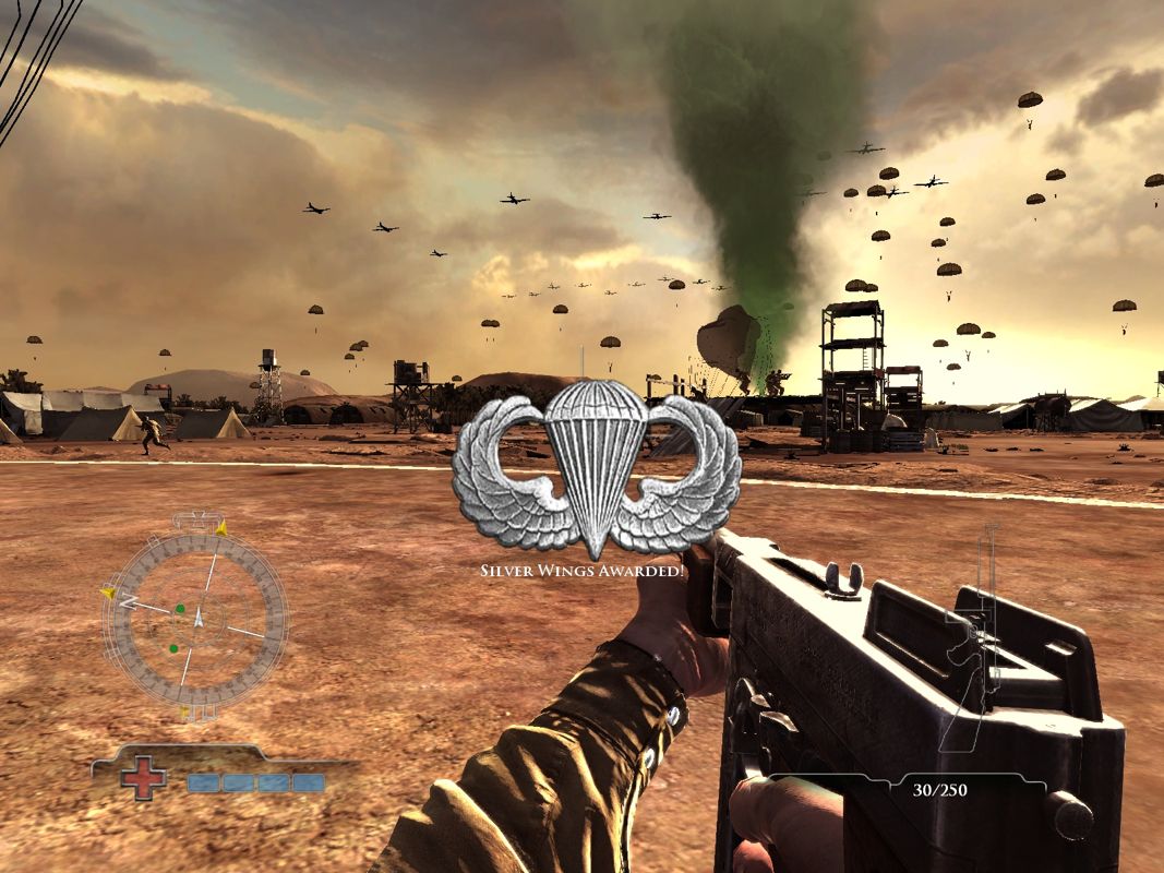Medal of Honor: Airborne (Windows) screenshot: Wasn't good enough for gold wings.