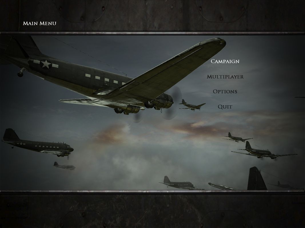 Medal of Honor: Airborne (Windows) screenshot: Main menu