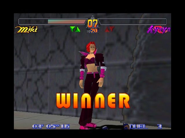 Deadly Arts (Nintendo 64) screenshot: Miki's winning pose
