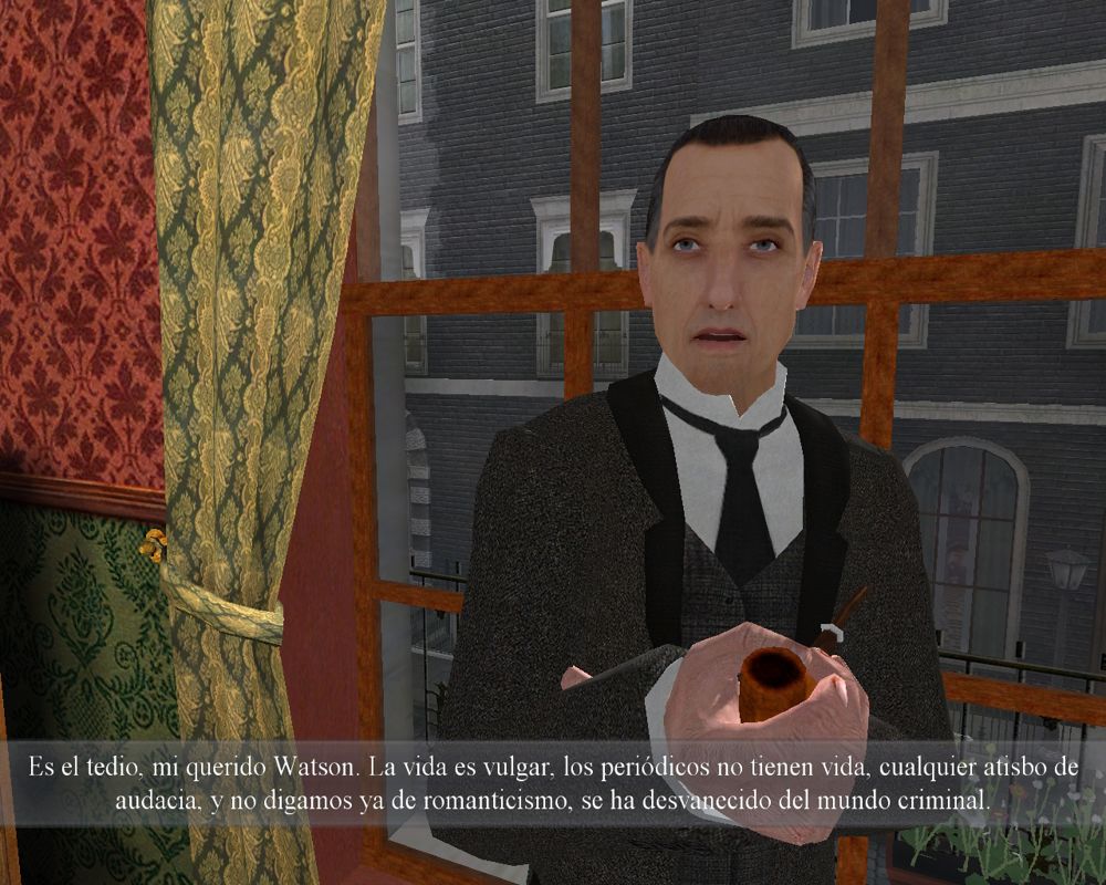 Sherlock Holmes: The Awakened (Windows) screenshot: Sherlock Holmes and his inseparable pipe