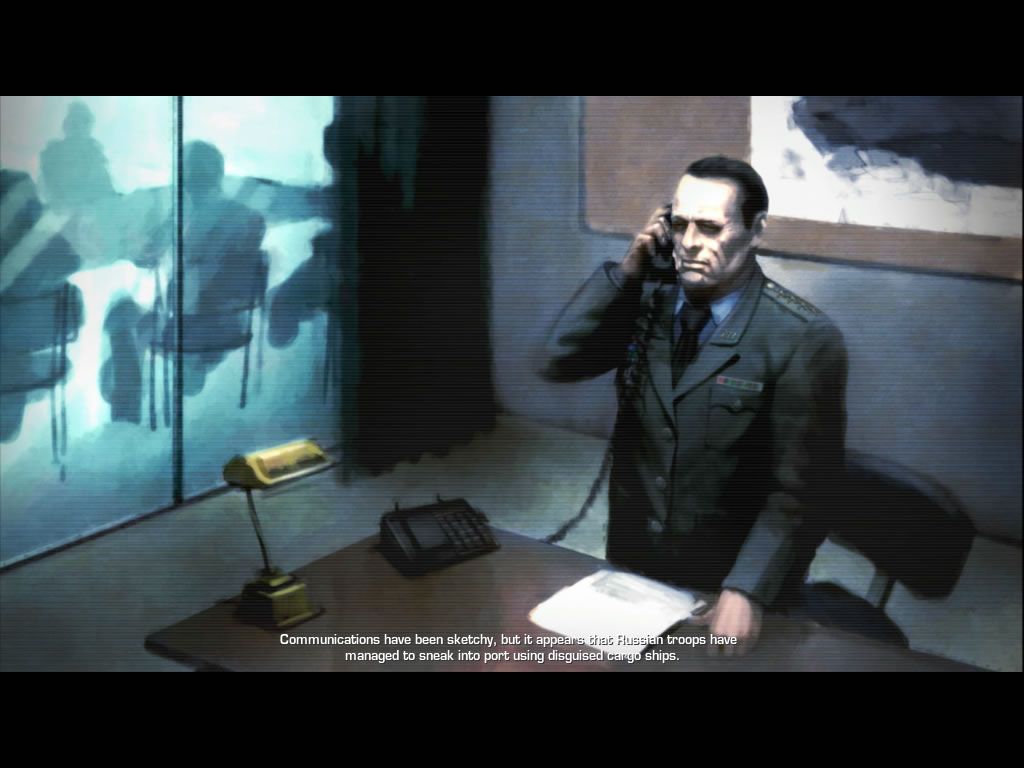 World in Conflict (Windows) screenshot: Cut-scene still