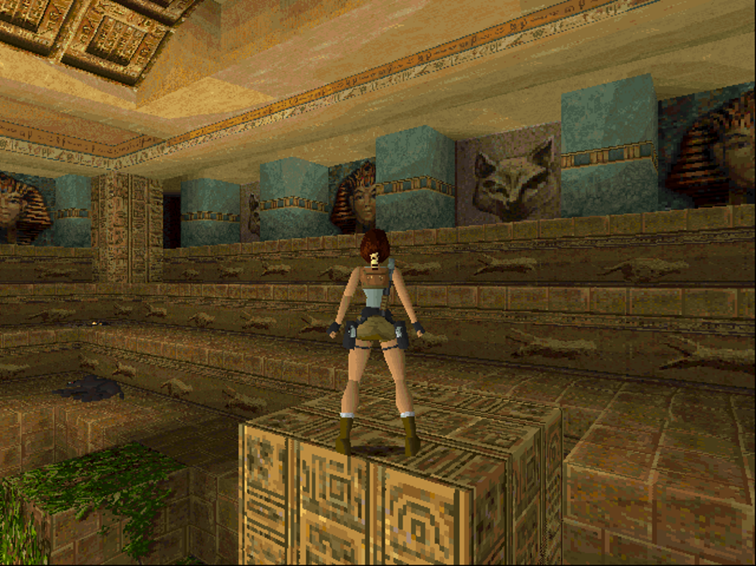 Tomb Raider: Gold (DOS) screenshot: Animated cat hieroglyphics