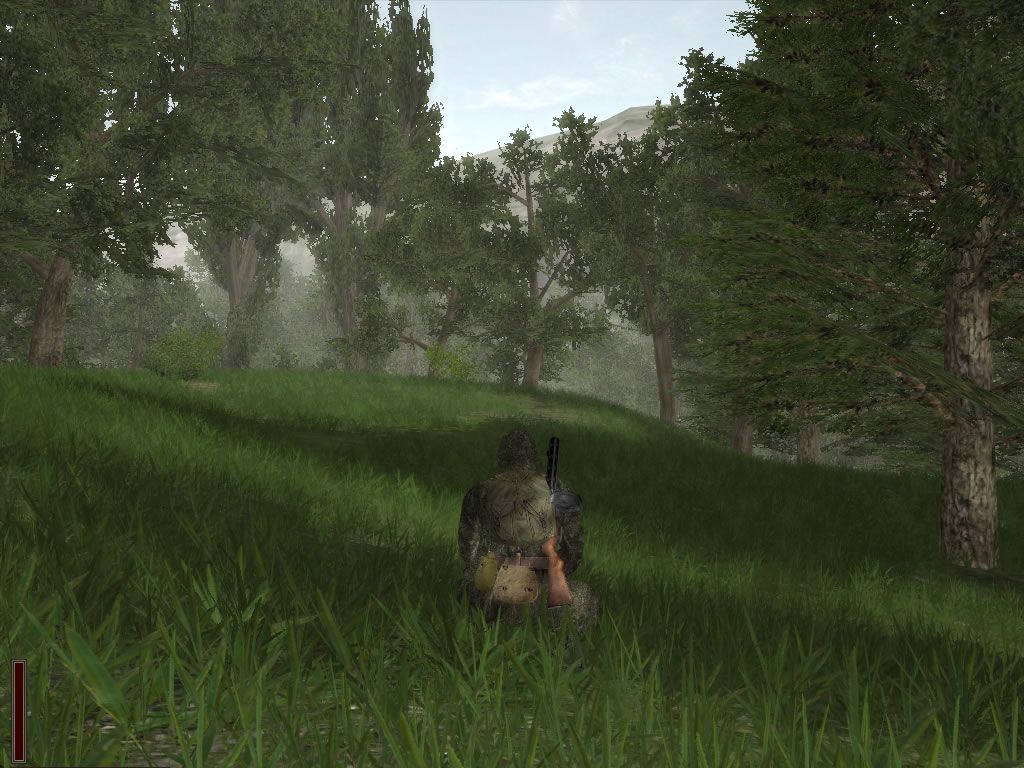 Death to Spies (Windows) screenshot: High grass is ideal to sneak around.