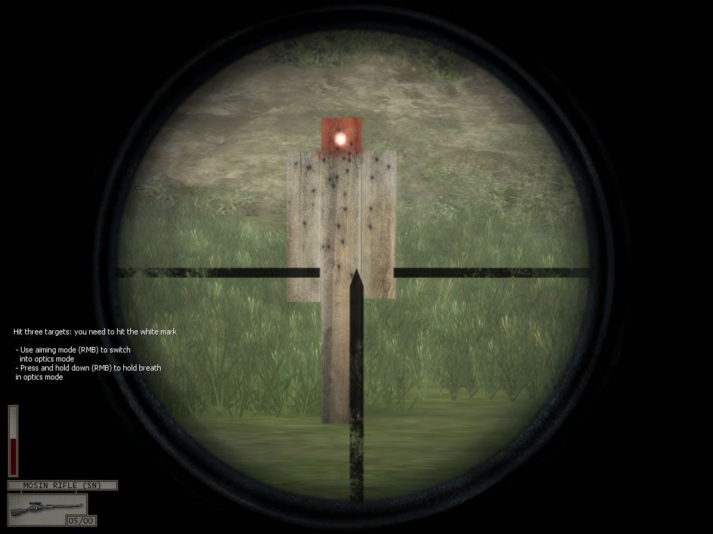 Death to Spies (Windows) screenshot: Zooming in with the sniper rifle.