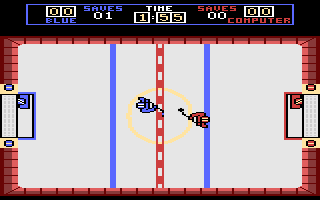 Hat Trick (Atari 7800) screenshot: A game in progress