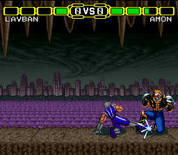 Doomsday Warrior (SNES) screenshot: Kick to the knee