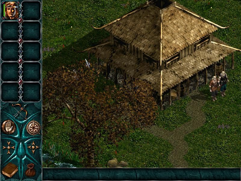 Legend of the North: Konung (Windows) screenshot: A blacksmith and an apprentice