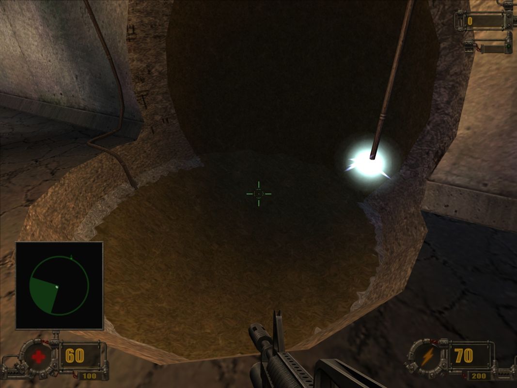 Vivisector: Beast Within (Windows) screenshot: I wouldn't step into that hole...