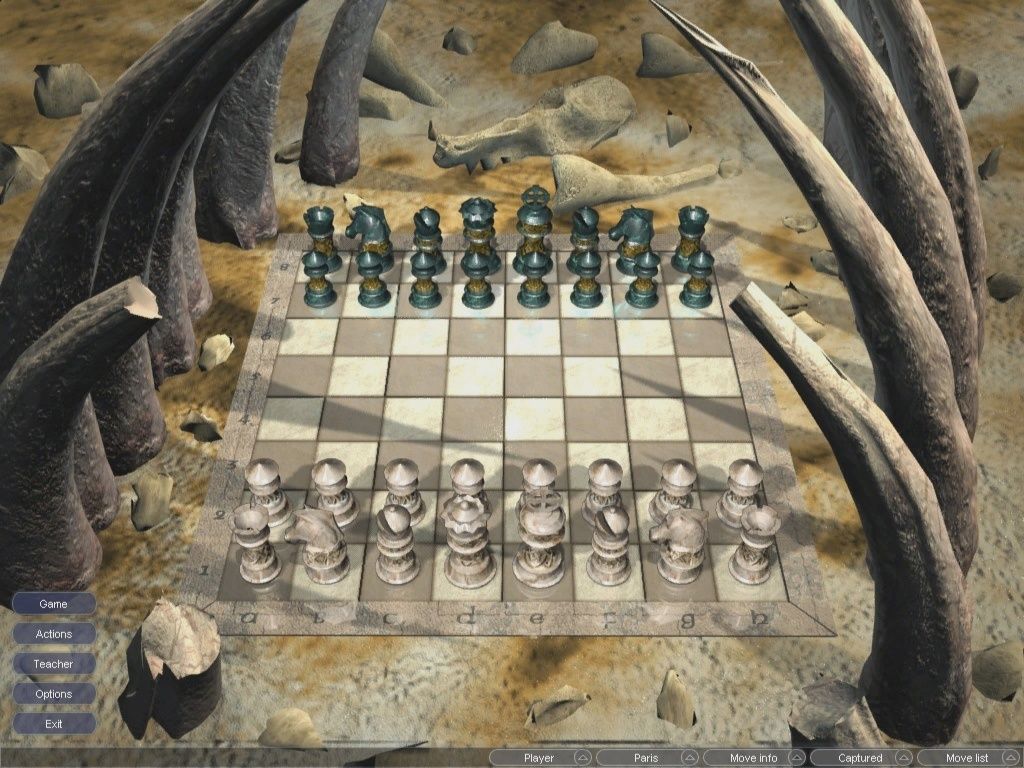 Hoyle Majestic Chess (Windows) screenshot: Single Player game board