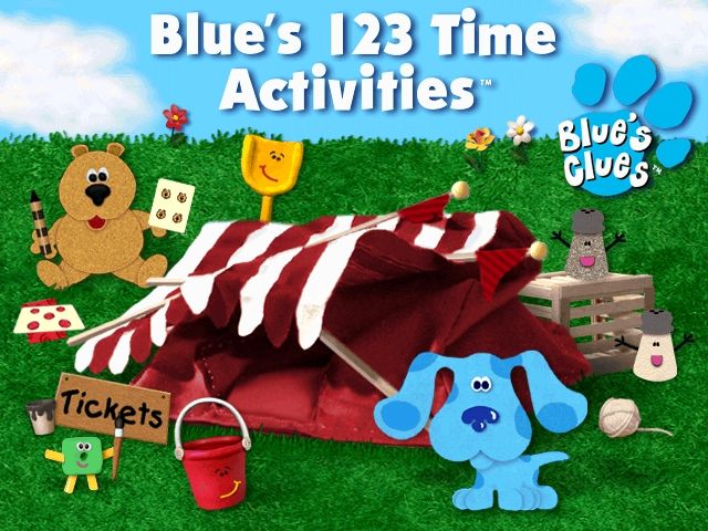 Blue's Clues: Blue's 123 Time Activities (Windows) screenshot: Blue's 123 Time title screen