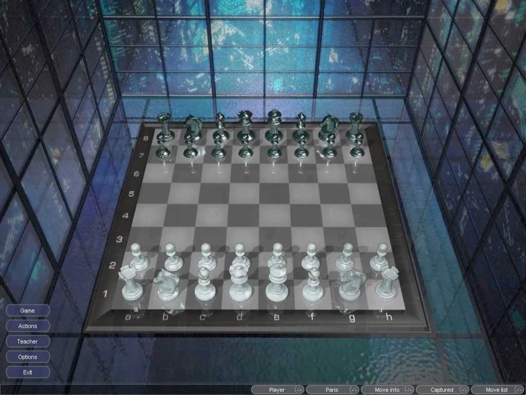 Hoyle Majestic Chess (Windows) screenshot: Single Player game board