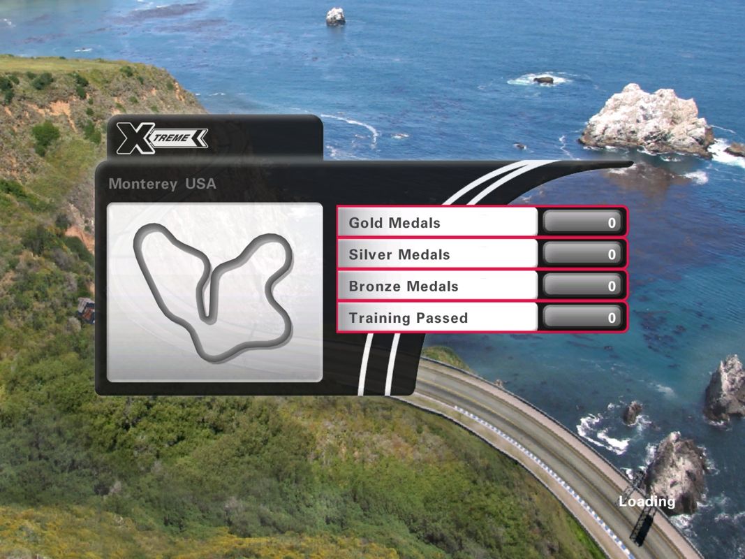 MotoGP '07 (Windows) screenshot: Loading screen with statistics