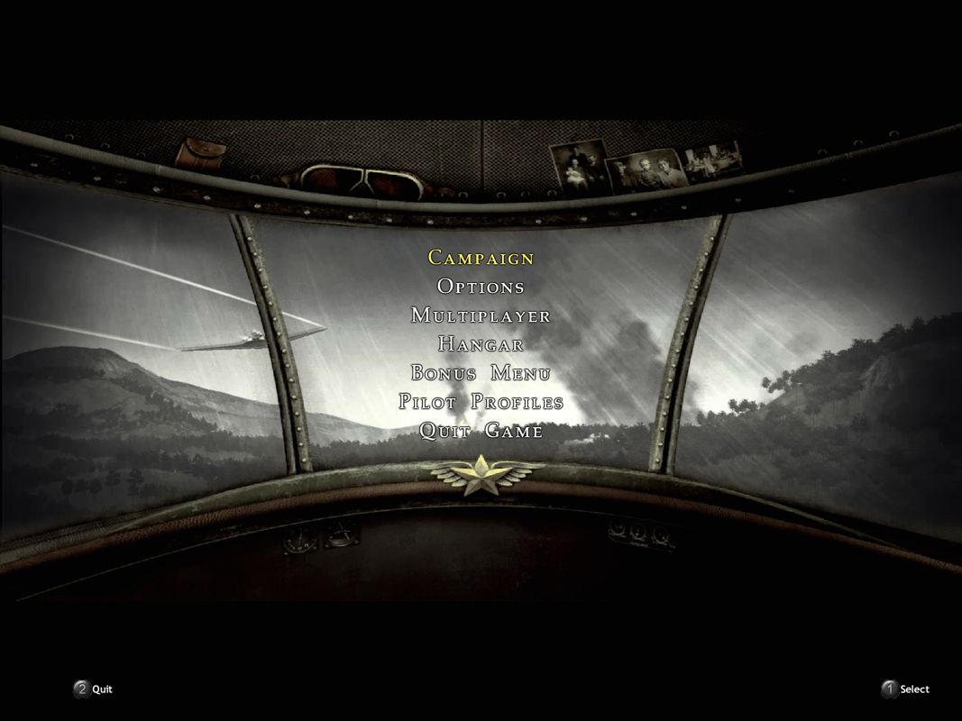 Blazing Angels 2: Secret Missions of WWII (Windows) screenshot: Main menu