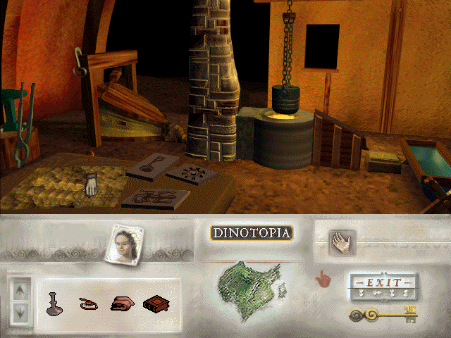 Dinotopia (DOS) screenshot: Blacksmith shop